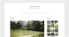 Desktop Screenshot of froghollerorganic.com